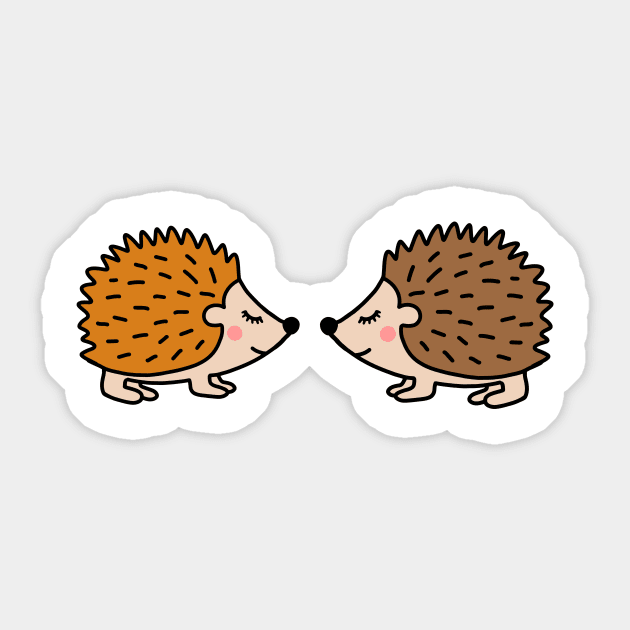 Cute little hedgehogs Sticker by bigmomentsdesign